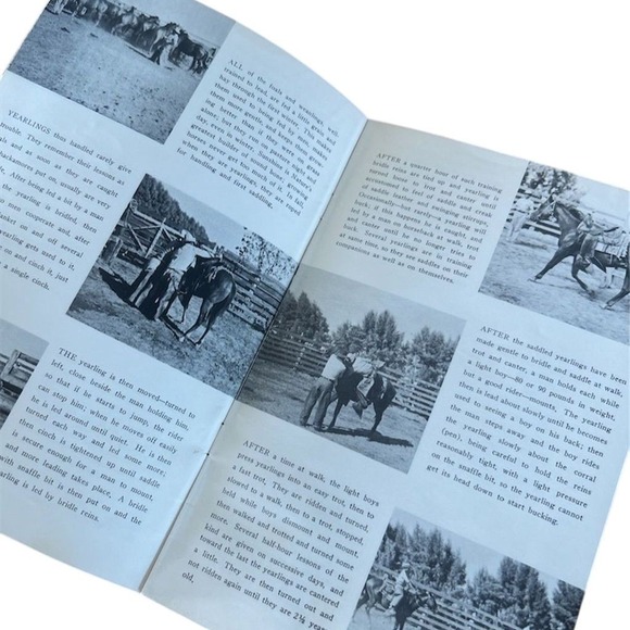 American Quarter Horse Association Other - AQHA Training Riding Horses Booklet Unisex OS Blue Vintage Western Guide